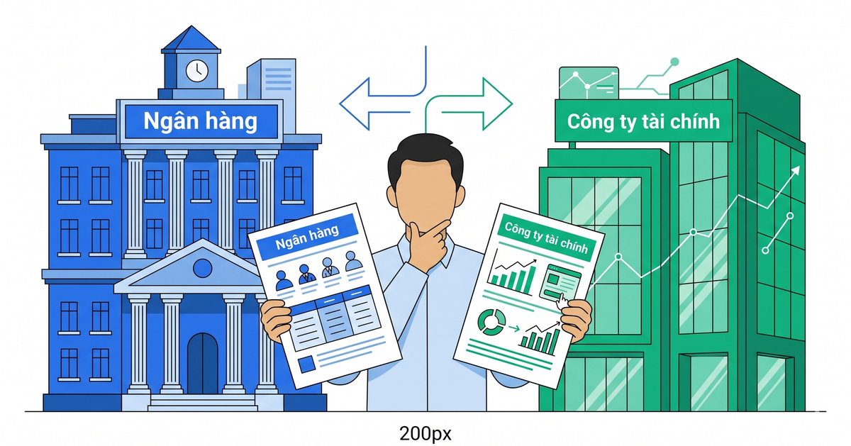 Vay tiêu dùng nên chọn ngân hàng hay công ty tài chính - so sánh 2026