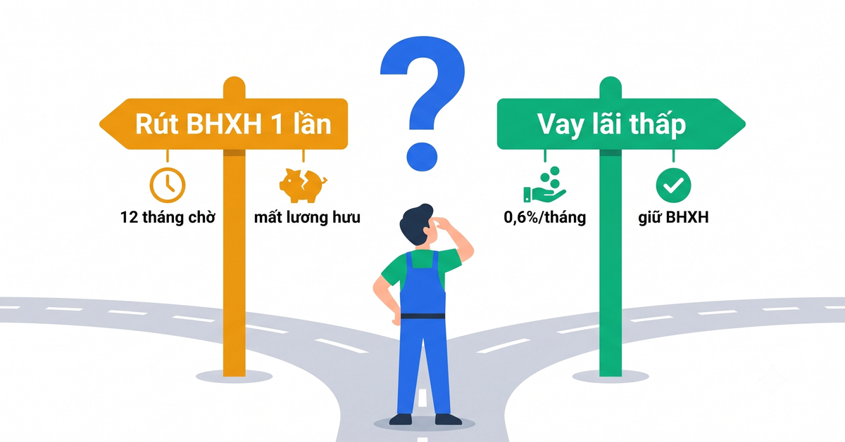 Nên rút BHXH 1 lần hay đi vay khi cần tiền cho công nhân năm 2026