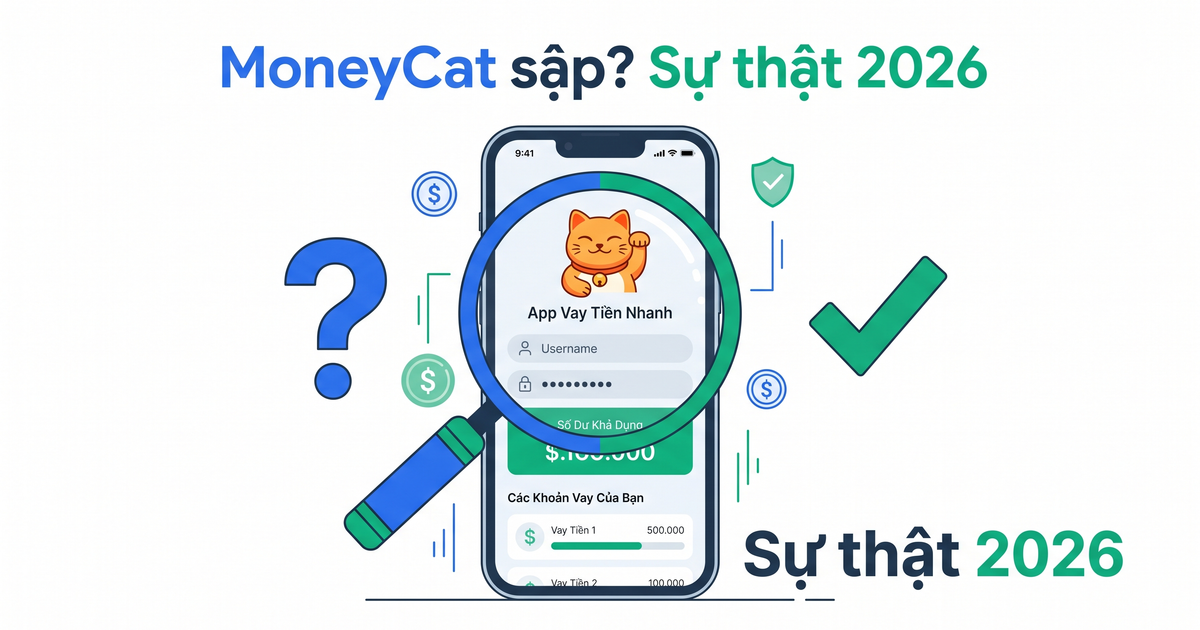MoneyCat có bị sập không - kiểm chứng tin đồn vay app tháng 6/2026