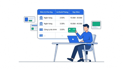So sánh vay tín chấp ngân hàng nào tốt nhất 2026 - bảng lãi suất 11 đơn vị