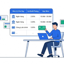 So sánh vay tín chấp ngân hàng nào tốt nhất 2026 - bảng lãi suất 11 đơn vị