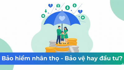 Bảo hiểm nhân thọ là gì - hình minh họa ô hình trái tim bảo vệ gia đình khỏi rủi ro tài chính