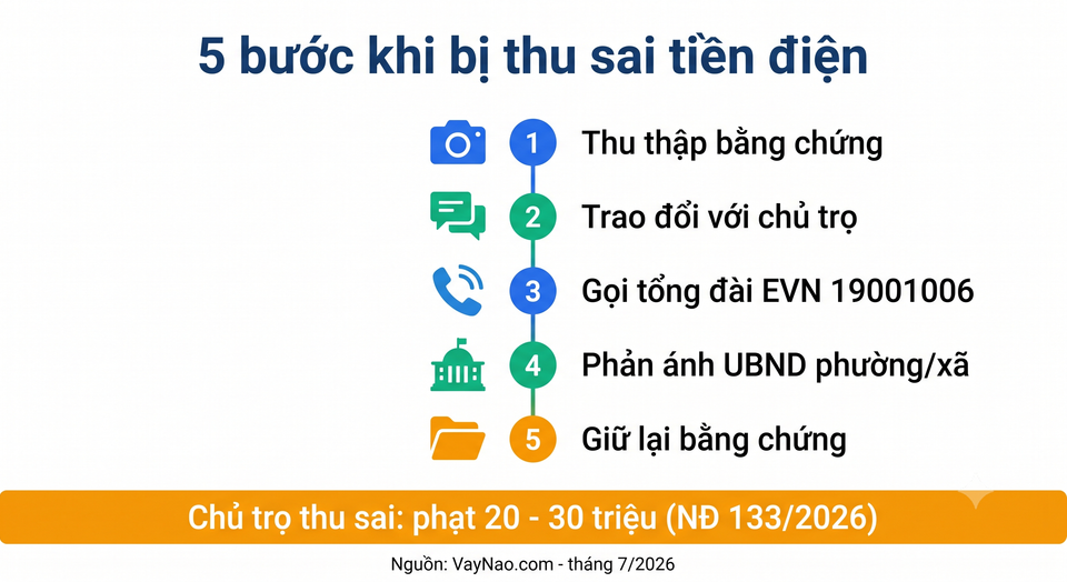 5 bước phản ánh khi bị chủ trọ thu tiền điện nhà trọ sai quy định năm 2026