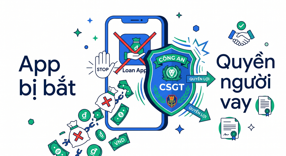 Minh họa quyền của người vay khi app vay tiền bị công an bắt