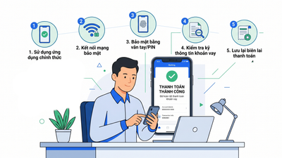 Hướng dẫn thanh toán nợ vay an toàn qua ứng dụng ngân hàng chính thức
