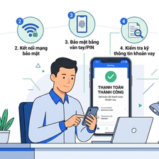Hướng dẫn thanh toán nợ vay an toàn qua ứng dụng ngân hàng chính thức