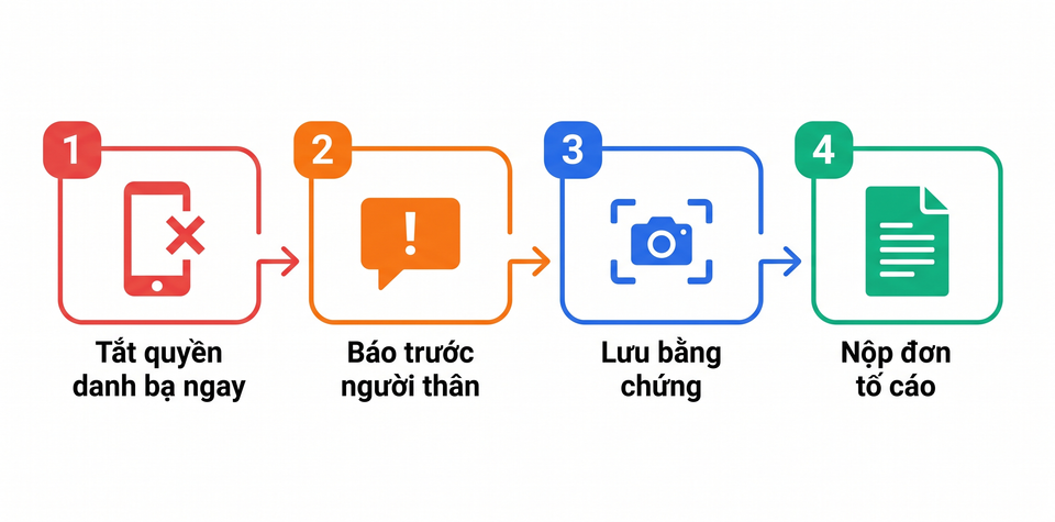 Infographic hướng dẫn xử lý khi bị Hataco cày danh bạ