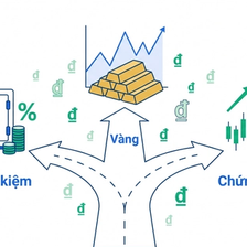 So sánh 3 kênh đầu tư phổ biến 2026 - tiết kiệm, vàng, chứng khoán