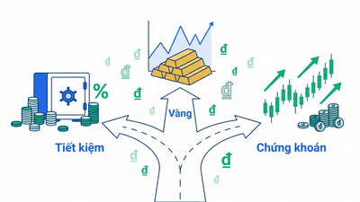 So sánh 3 kênh đầu tư phổ biến 2026 - tiết kiệm, vàng, chứng khoán