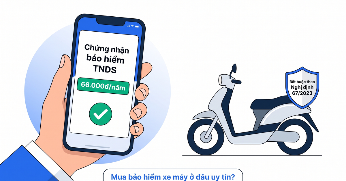 Hướng dẫn mua bảo hiểm xe máy bắt buộc TNDS online uy tín 2026