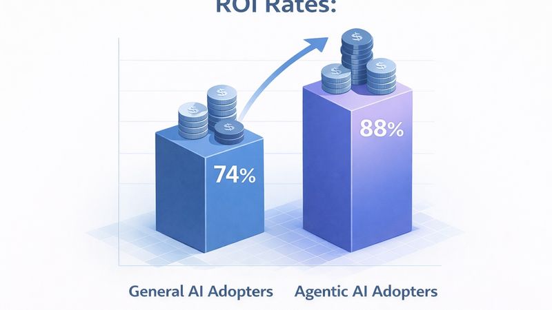 ROI rates between General AI Adopters and Agentic AI Adopters.