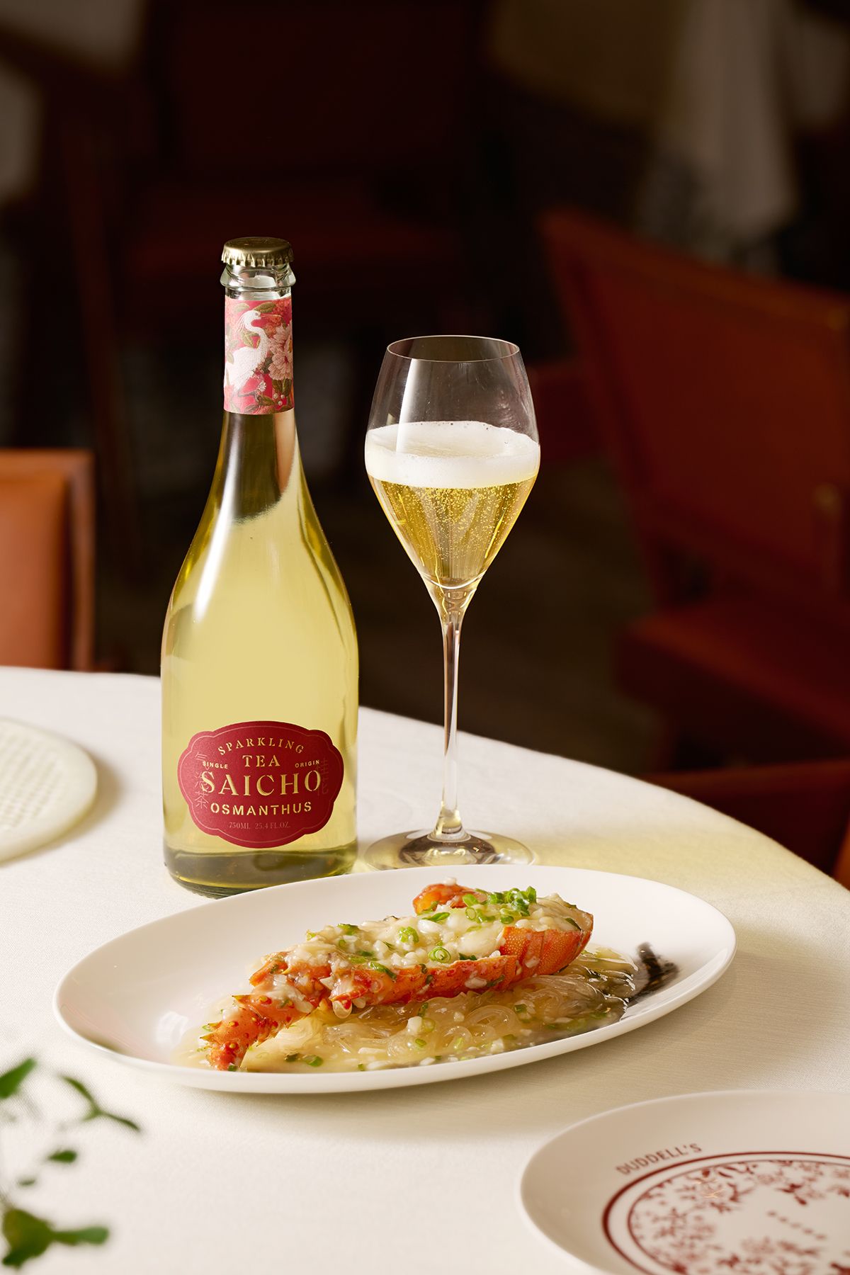 SAICHO OSMANTHUS SPARKLING TEA × BRAISED LOCAL FRESH LOBSTER IN SUPREME BROTH