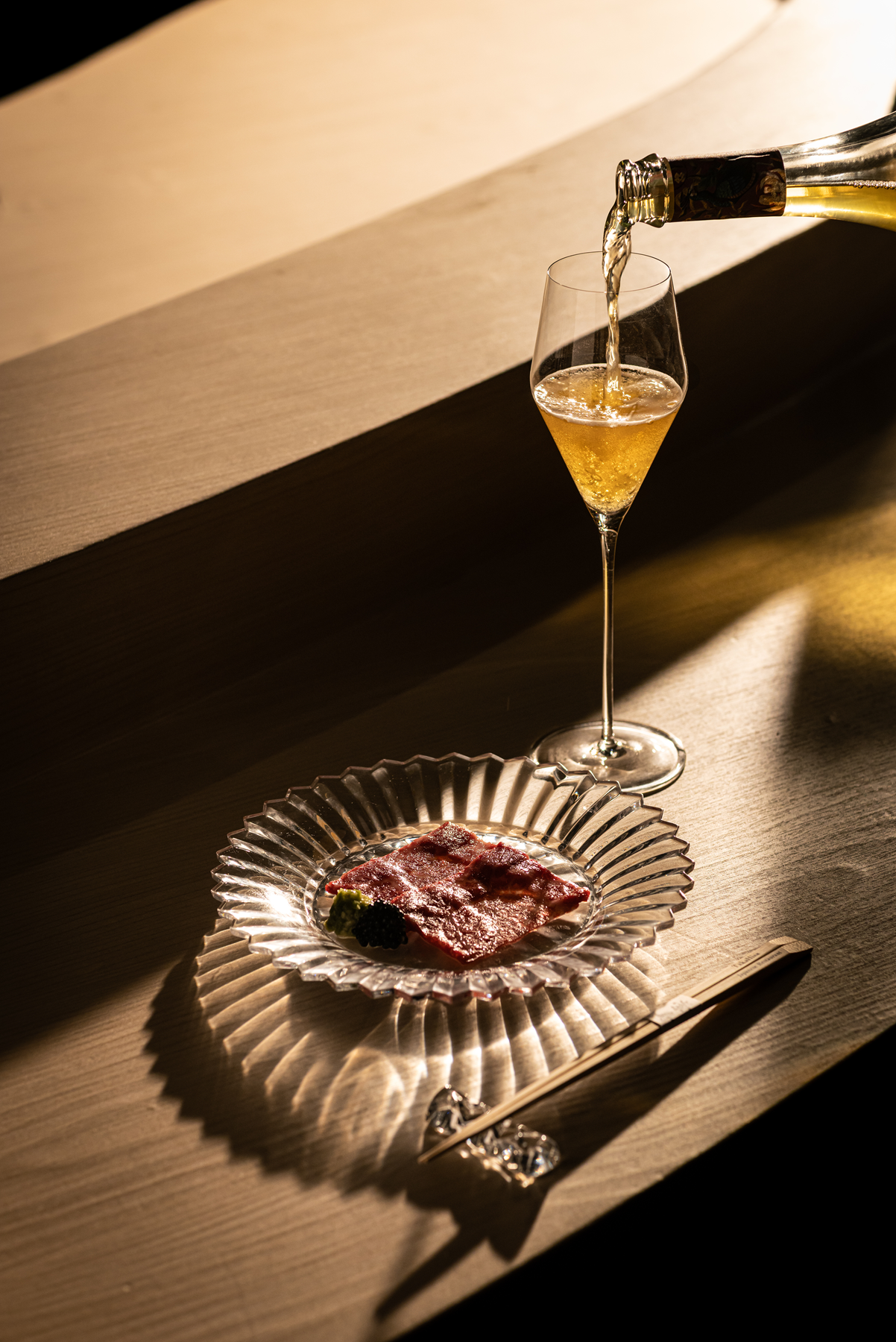 SAICHO JASMINE & ABALONE WITH ABALONE LIVER SAUCE