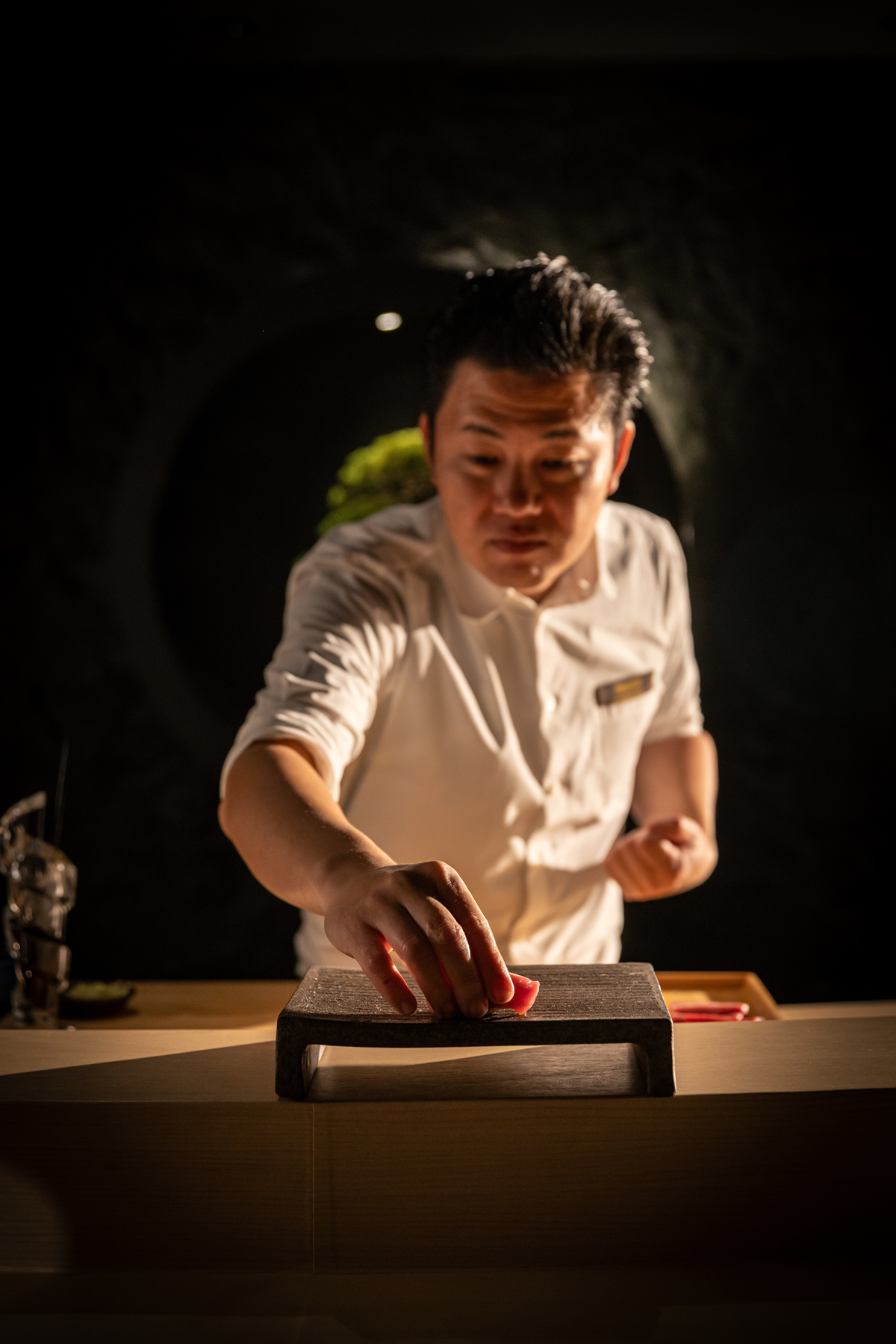 SAICHO HOJICHA & BLACKTHROAT SEAPERCH SUSHI