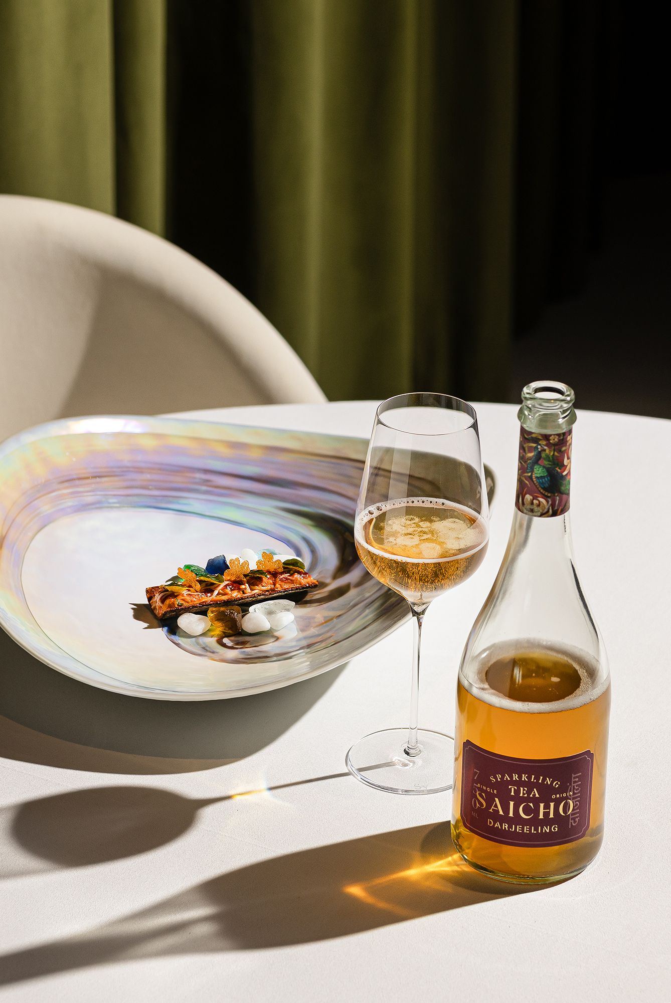 CRAB GHEE ROAST WITH BURNT CINNAMON & SAICHO DARJEELING