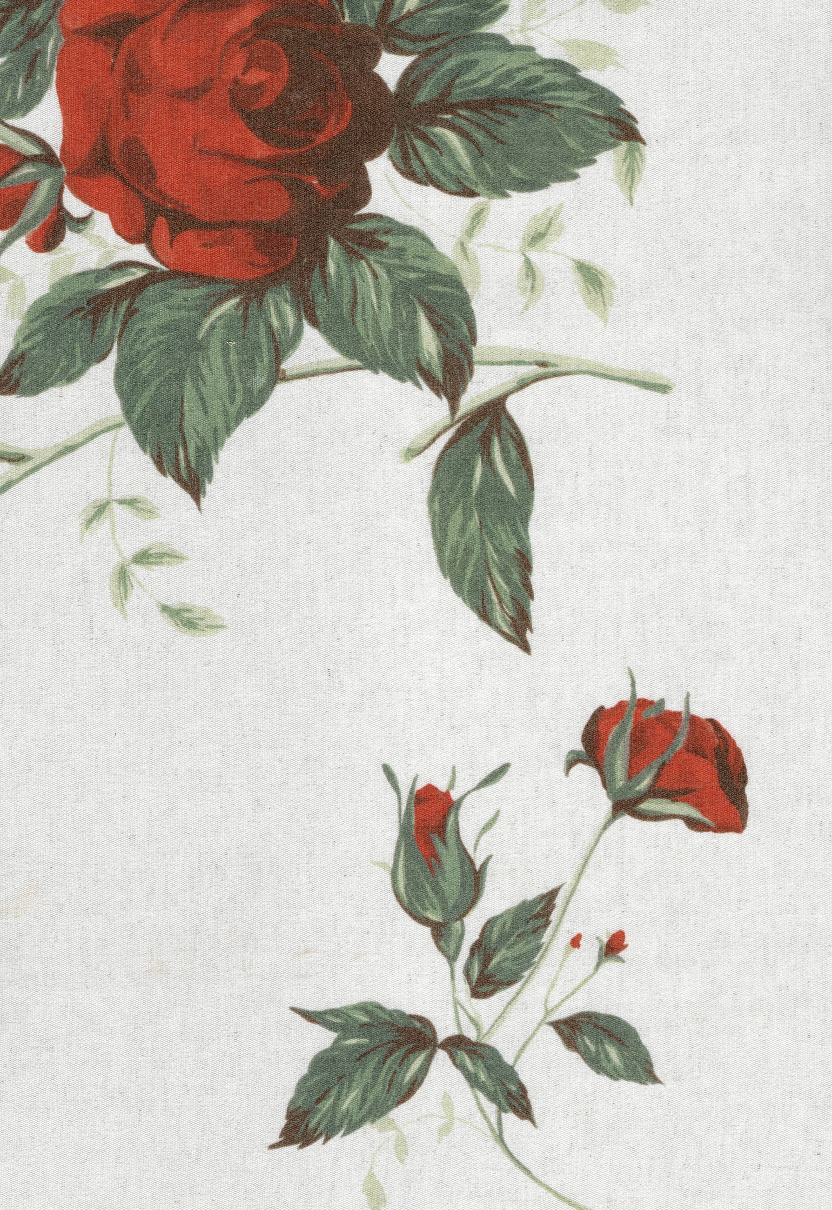 red rose fabric