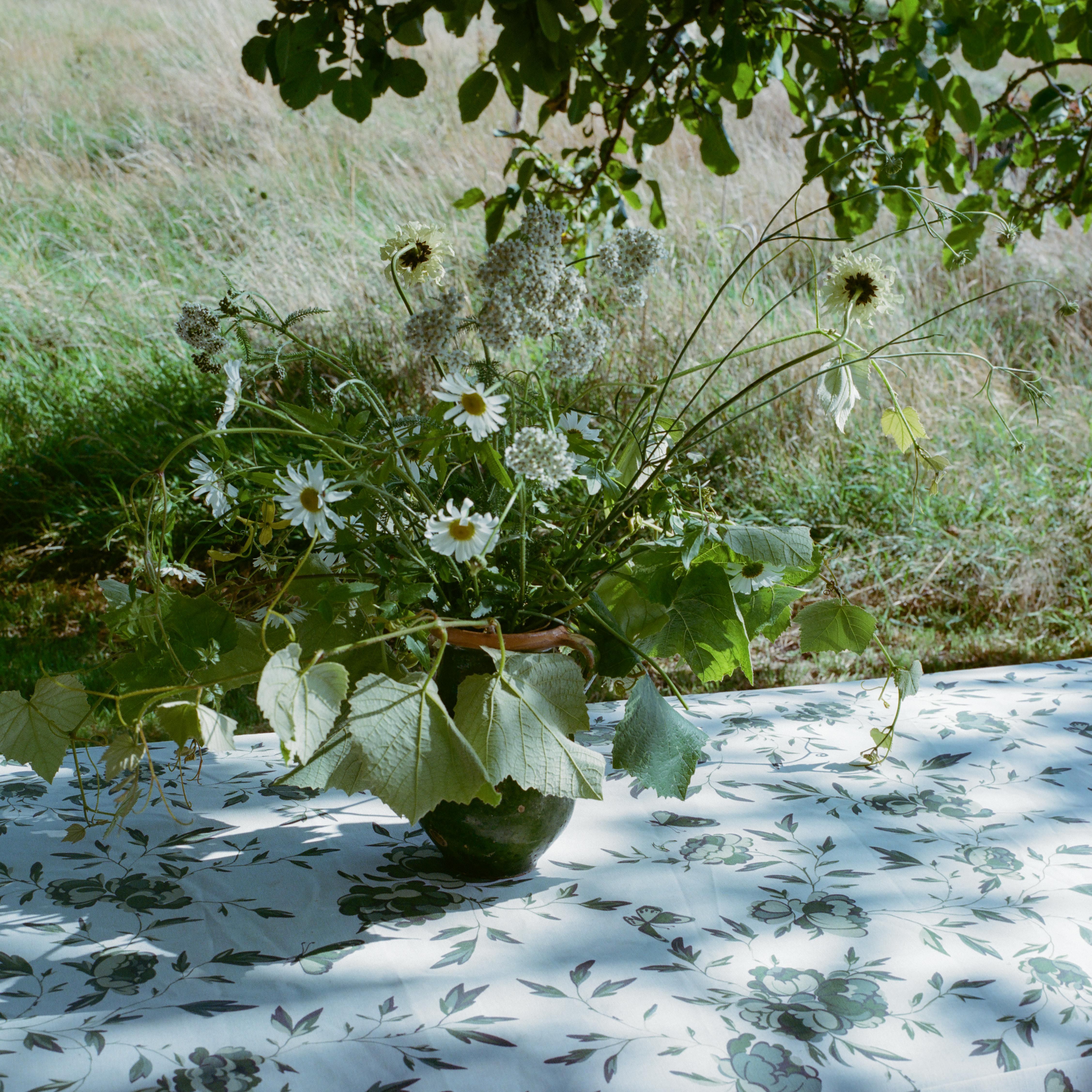 green tree peony table cloth