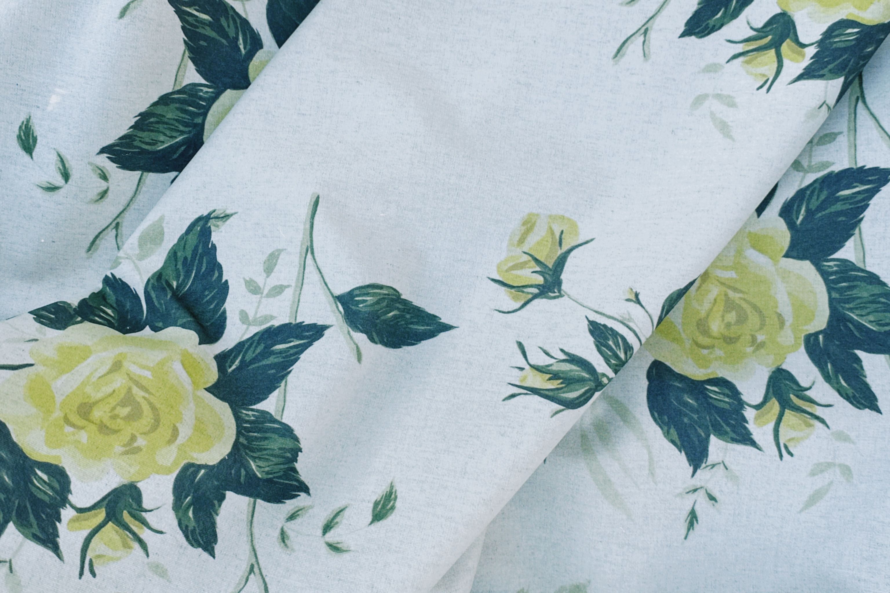 yellow rose fabric close up