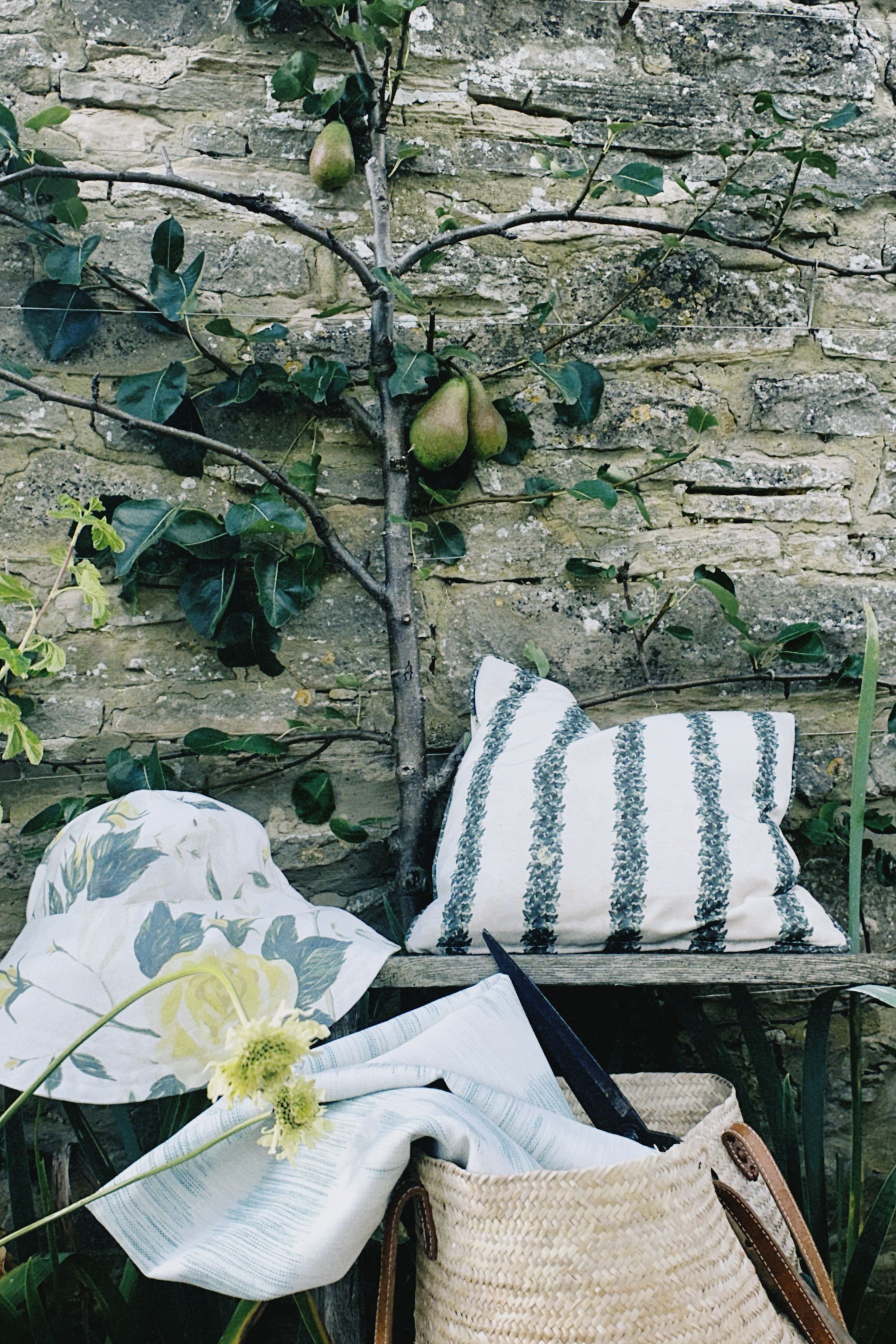 variety of the fabrics in the garden