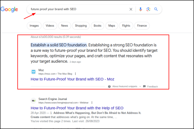 Search results showing published articles ranking