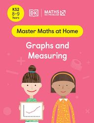 Master Maths at Home - Math — No Problem! Graphs and Measuring cover with two primary grade 4 mathematicians. One child is holding a card with a graph on it.