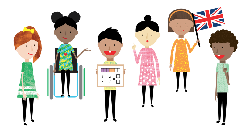 Master Maths at Home characters