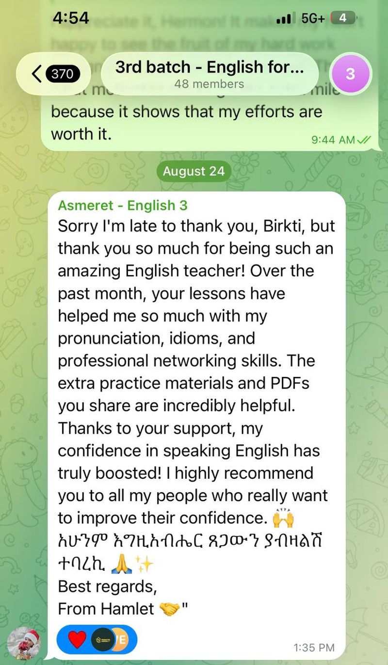 Student testimonial from Testimonial 8