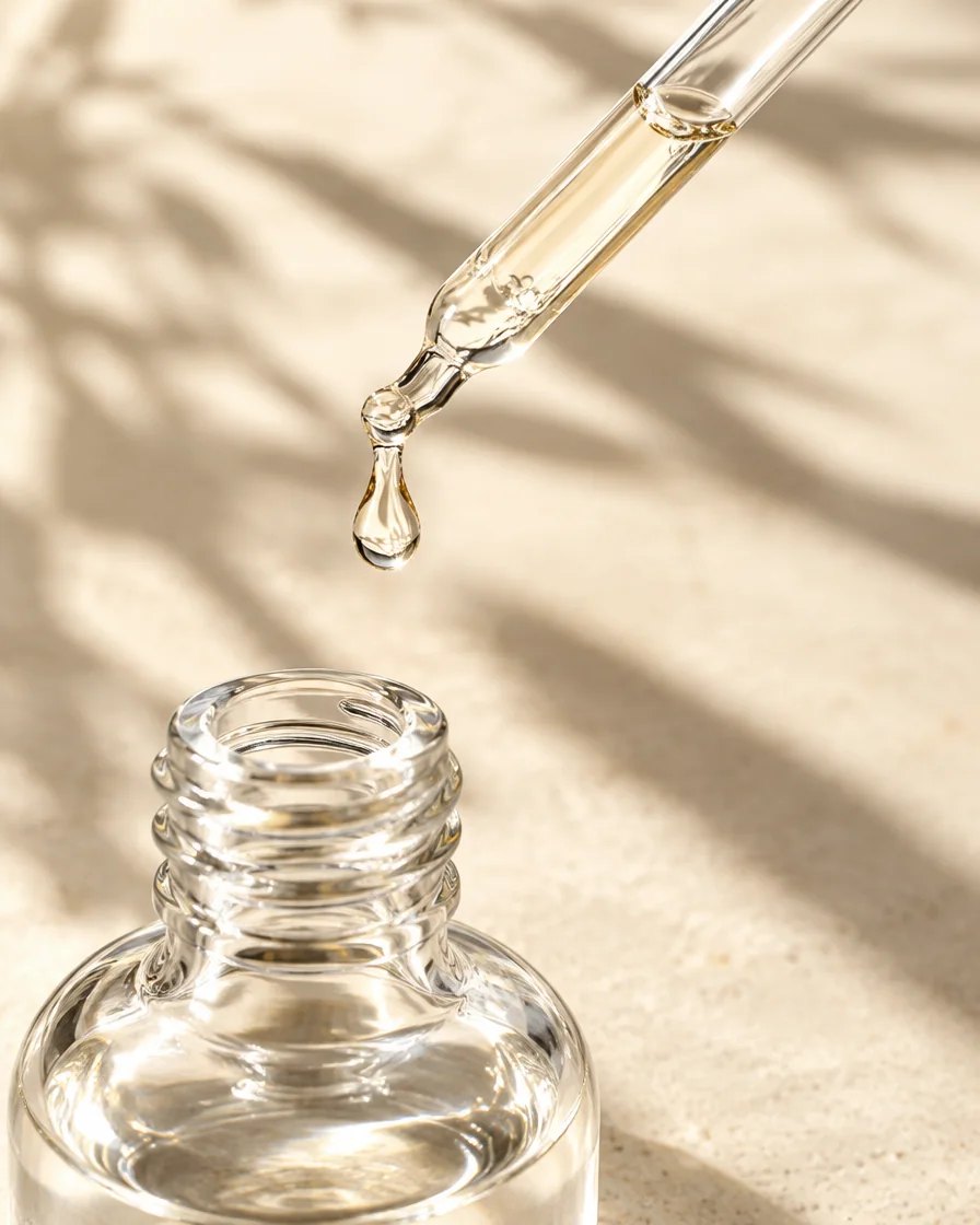 Serum dropper and glass bottle