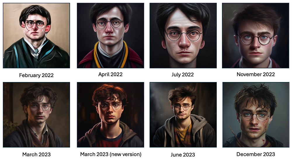 Harry Potter Through The AI Image Ages
