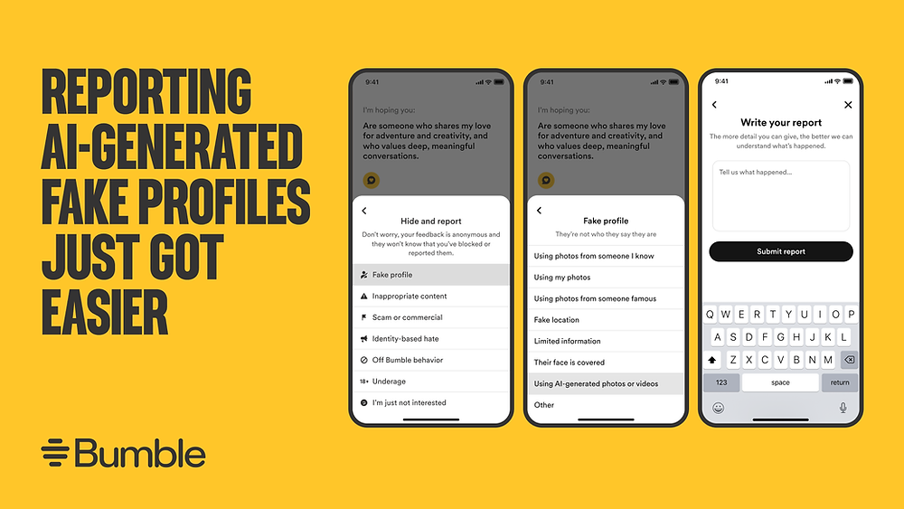 Bumble Battles AI Fakes: New Reporting Tool