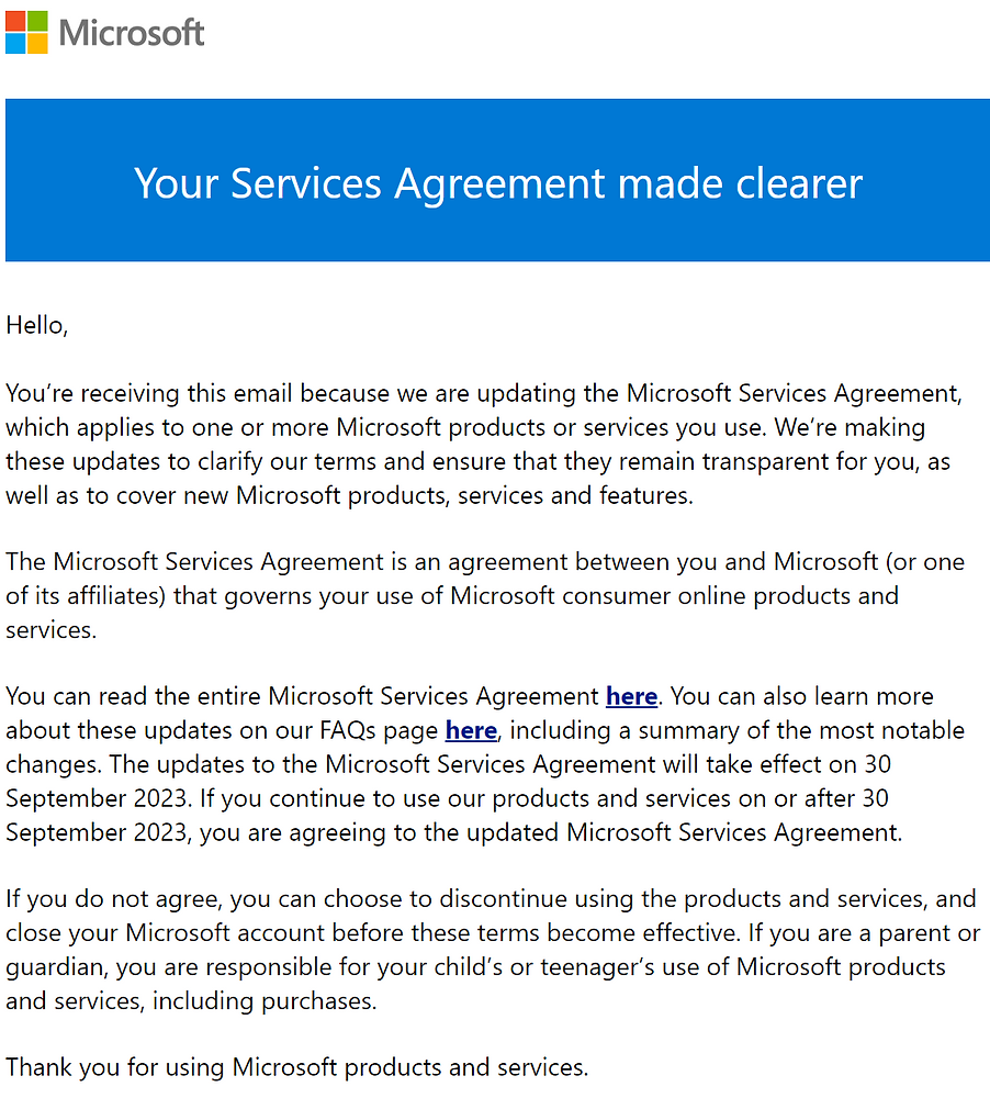 Does anyone else care about T&Cs?