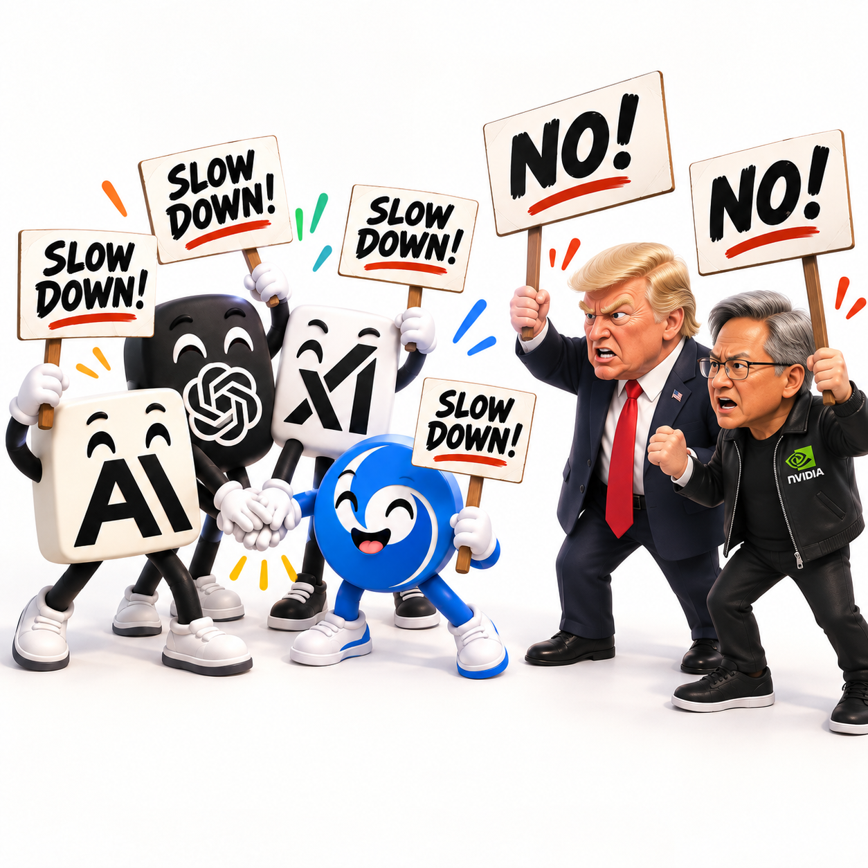 Nvidia's Huang Rejects AI Slowdown Idea