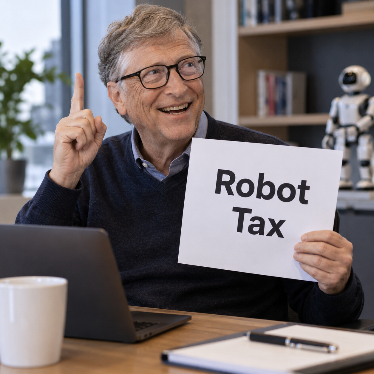 Bill Gates Advocates Robot Tax and Human Jobs