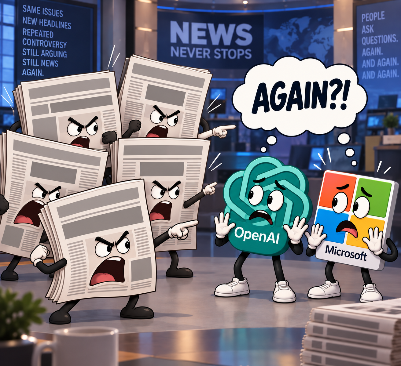 Newspapers Sue Tech Giants Over AI Training