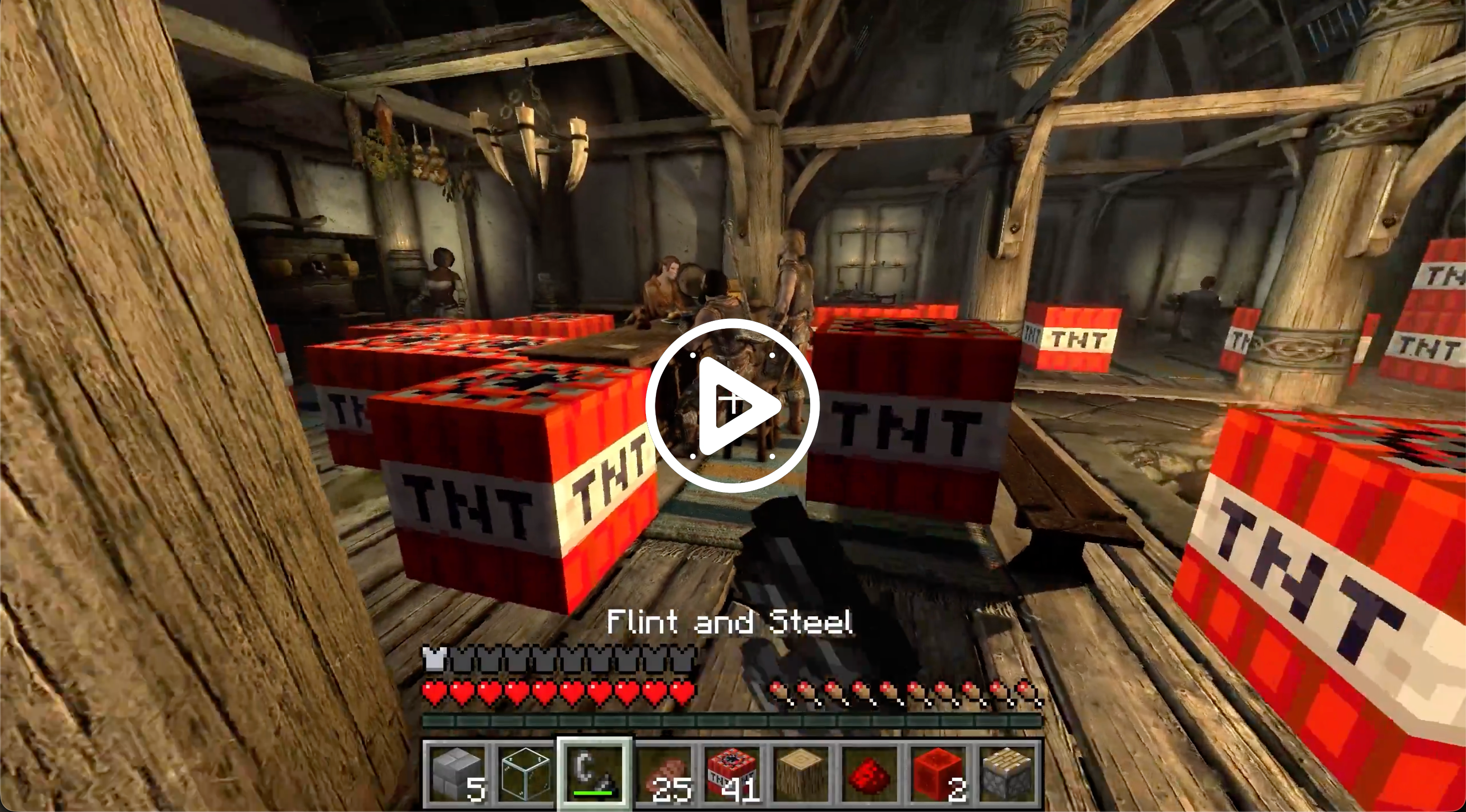 Video of the Week: Minecraft v Skyrim