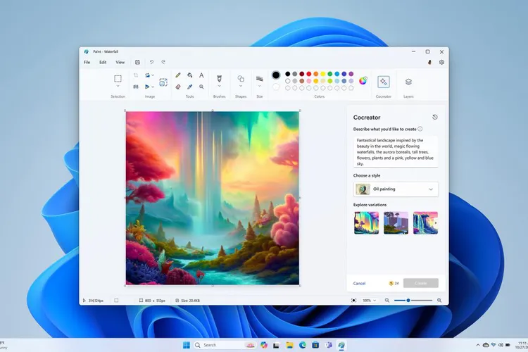 Microsoft Tests DALL-E in Paint for Windows 11