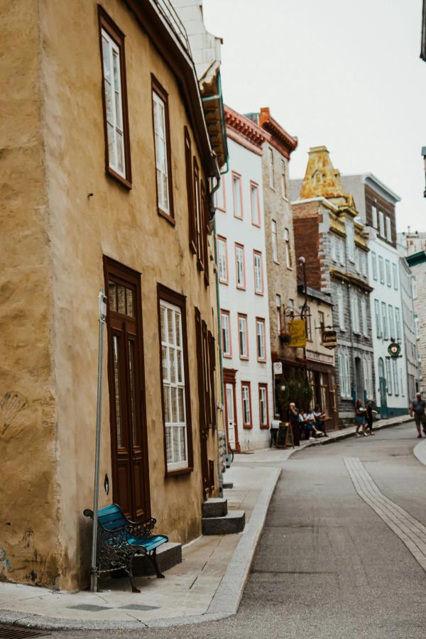 Street-view of picturesque historic buildings