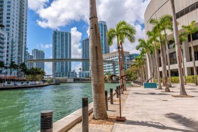 walk along miami riverwalk