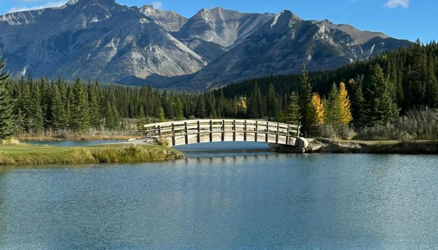Vue sur le lac à Banff