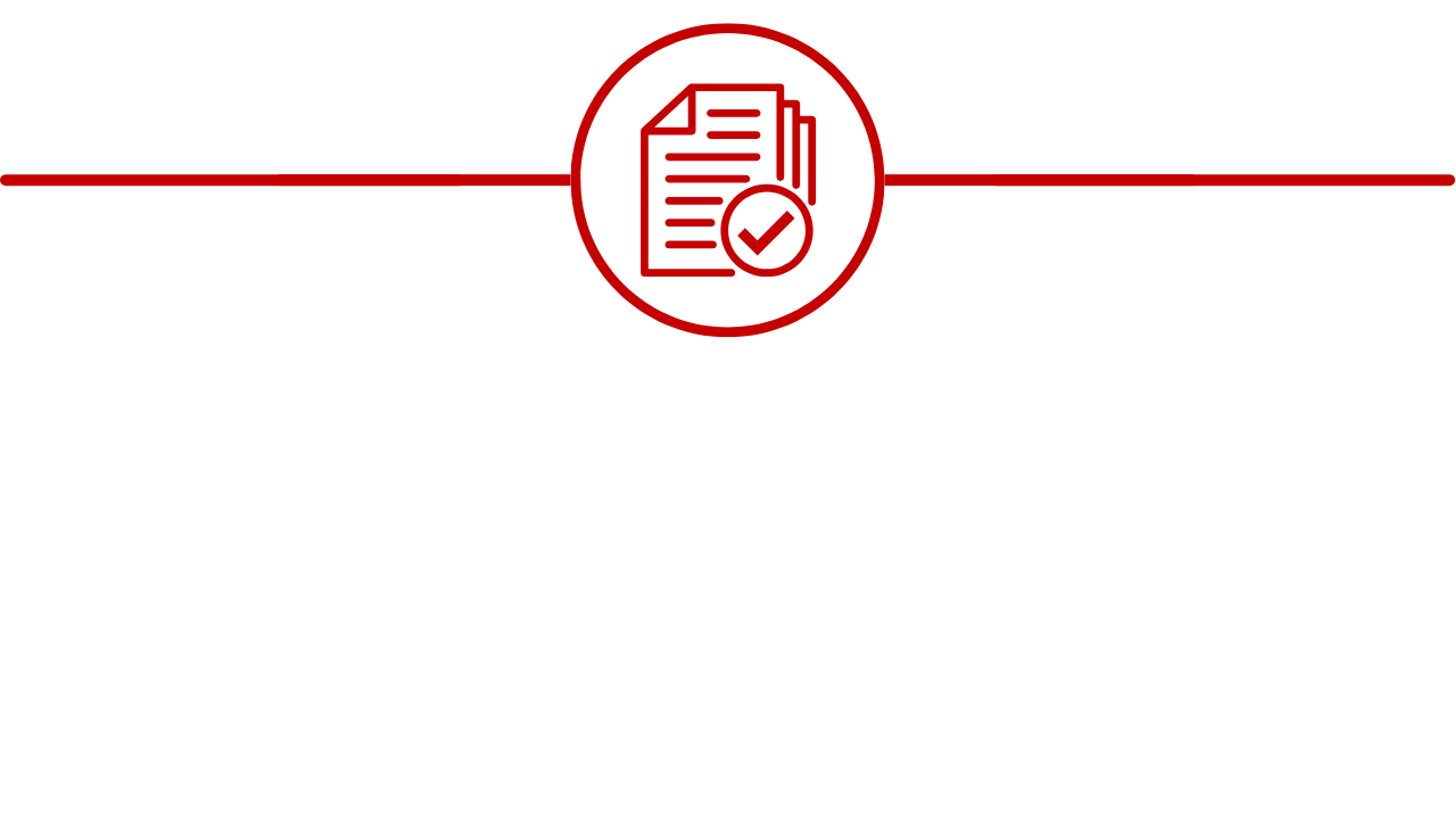 Red icon of stacked documents with a checkmark in a circle, symbolizing review and approval of the Franchise Disclosure Document (FDD).