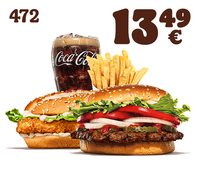 Long Chicken® + Whopper® im King Menü