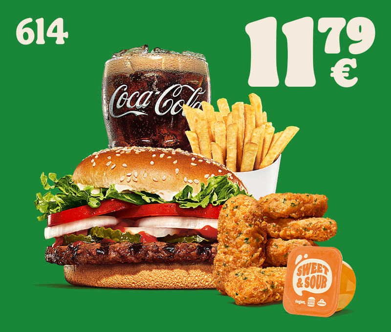Plant-based Whopper® + 6 Plant-based Nuggets im King Menü