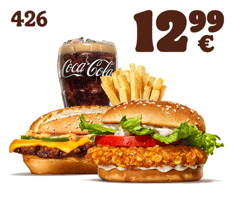 Crispy Chicken + X-tra Long Chili Cheese im Menü