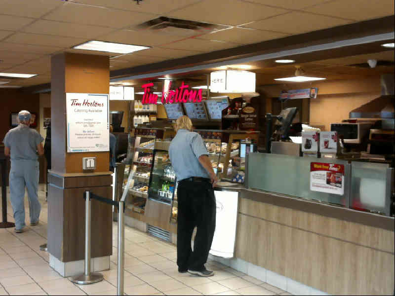 100 Queensway West Mississauga East Entrance Tim Hortons