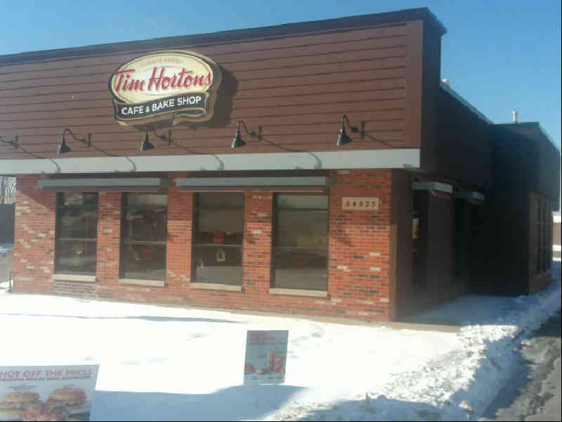 A Tim Hortons restaurant location in East Tawas, Michigan Stock Photo -  Alamy