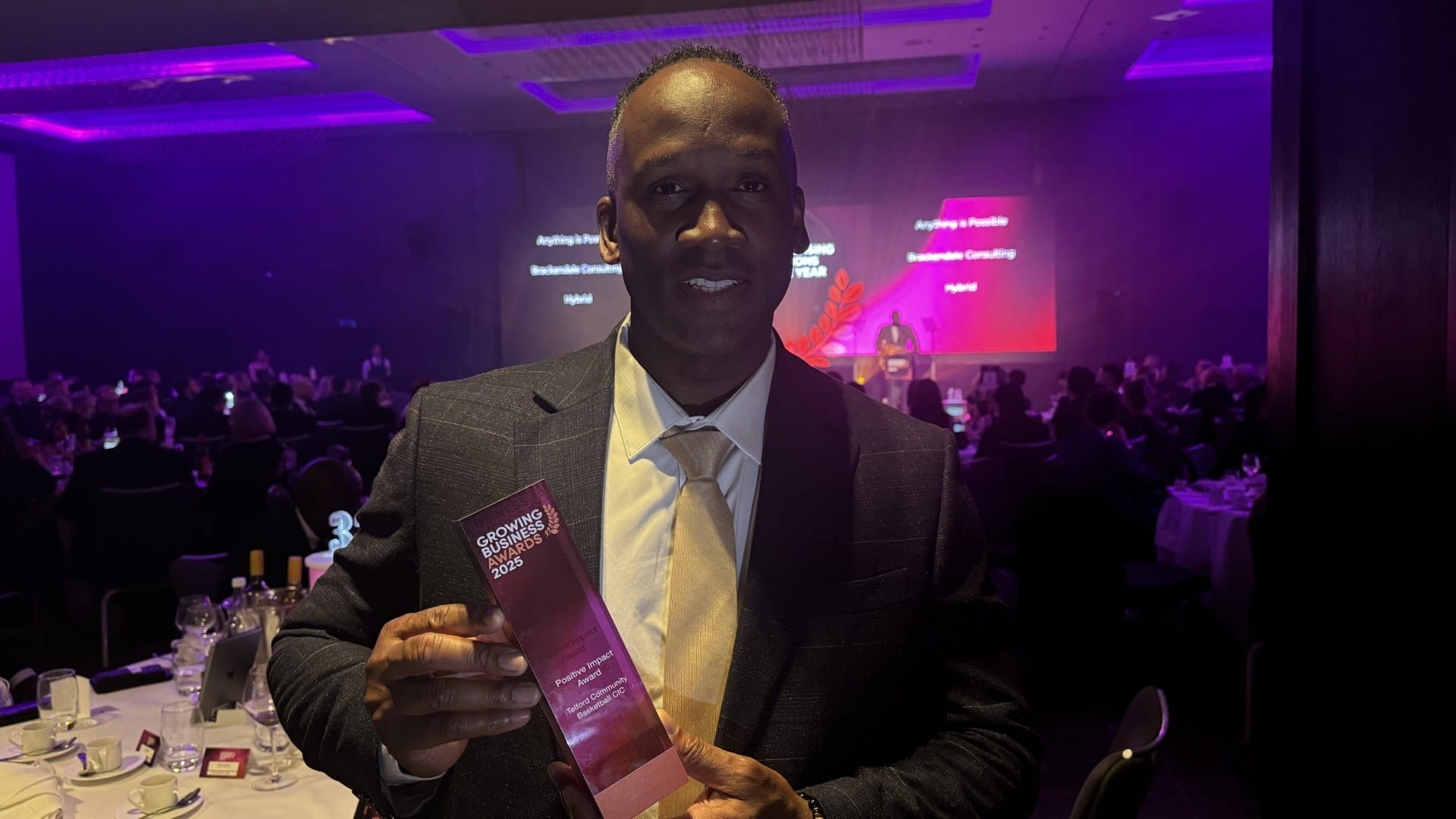 Dr Hezron Ottey at The Growing Business Awards 2025