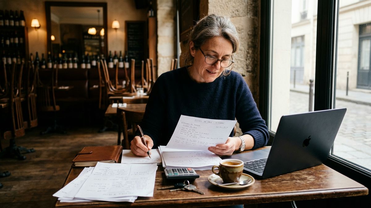 Restaurateur étudiant un contrat d'affiliation avant l'ouverture