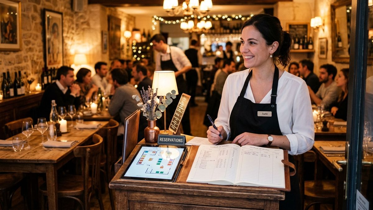 Tenir le carnet de réservations pendant le service