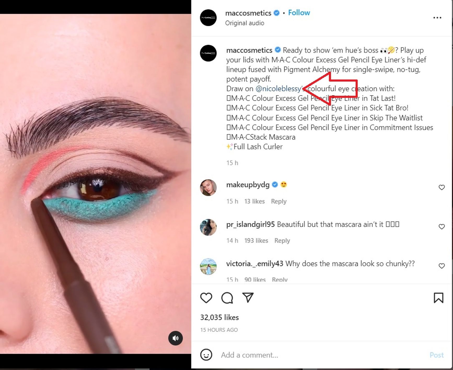 mac cosmetics UGC example