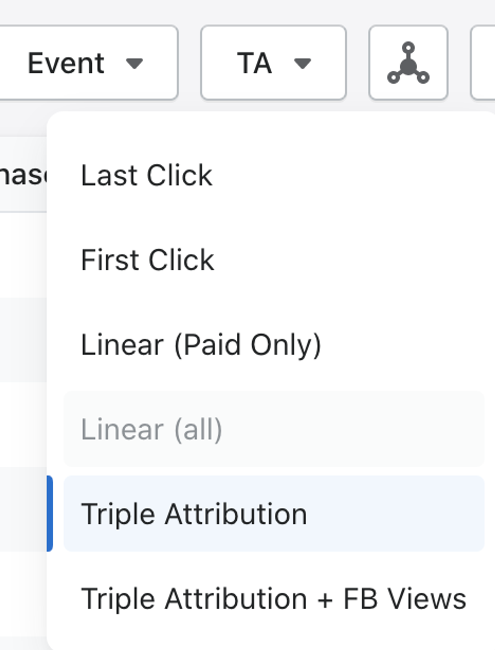 Triple attribution model